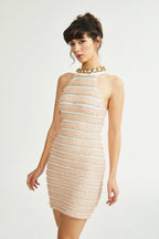 Inès zincirli mini elbise