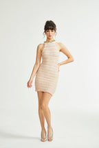 Inès zincirli mini elbise