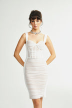 Kéfera file midi elbise