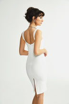 Kéfera file midi elbise