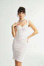 Kéfera file midi elbise