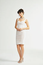 Kéfera file midi elbise