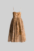 Omuz Askılı Midi Elbise