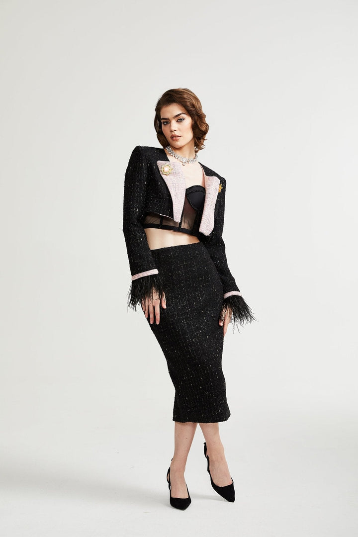 Léonie ceket ve etek takım