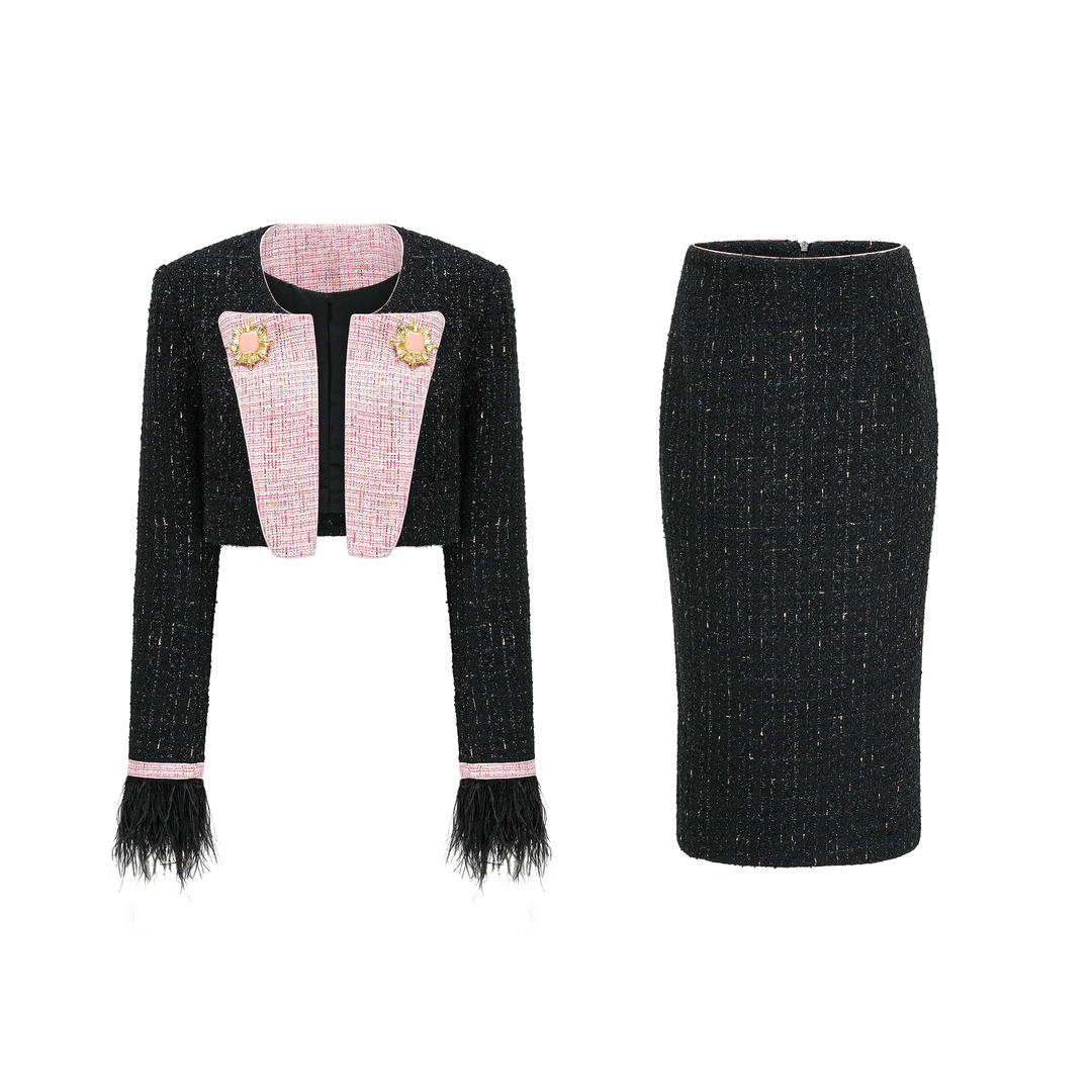 Léonie ceket ve etek takım