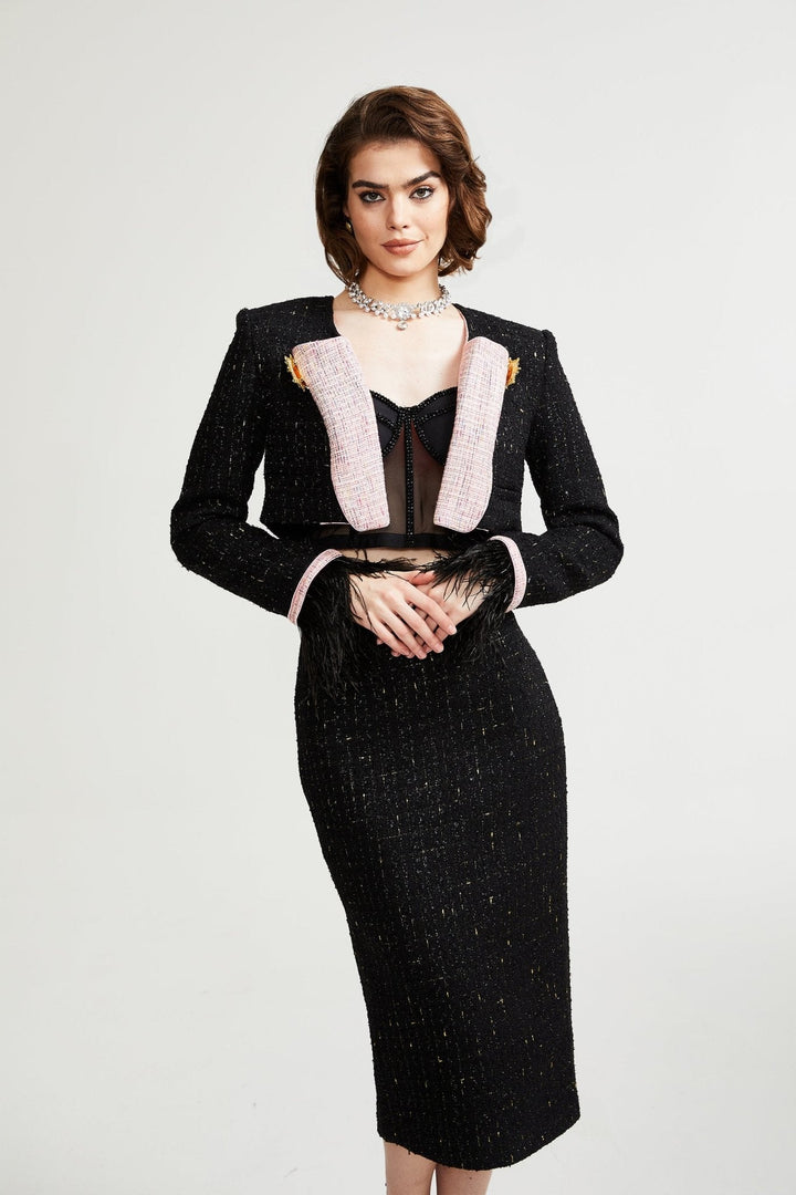 Léonie ceket ve etek takım