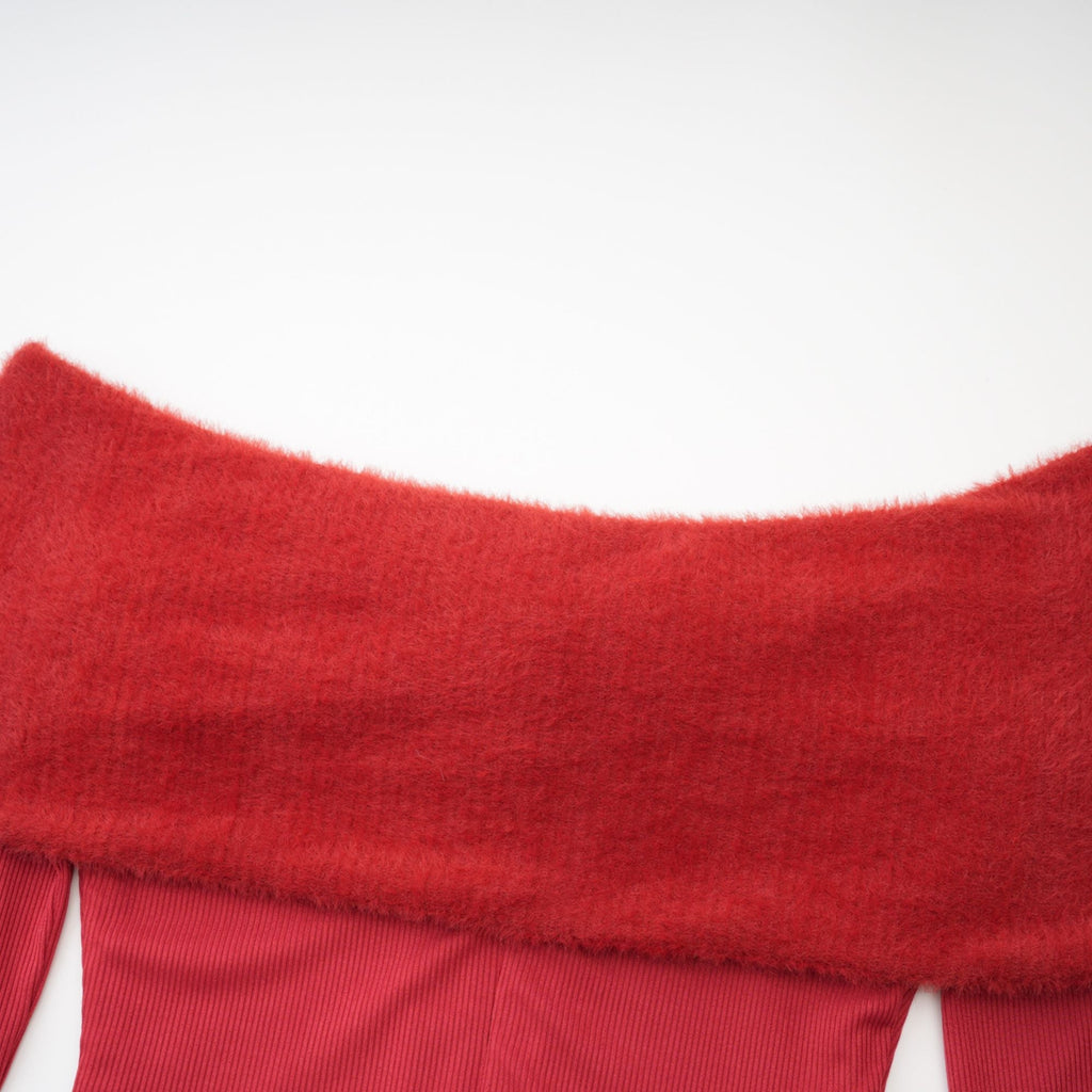 Leonya örgü midi elbise