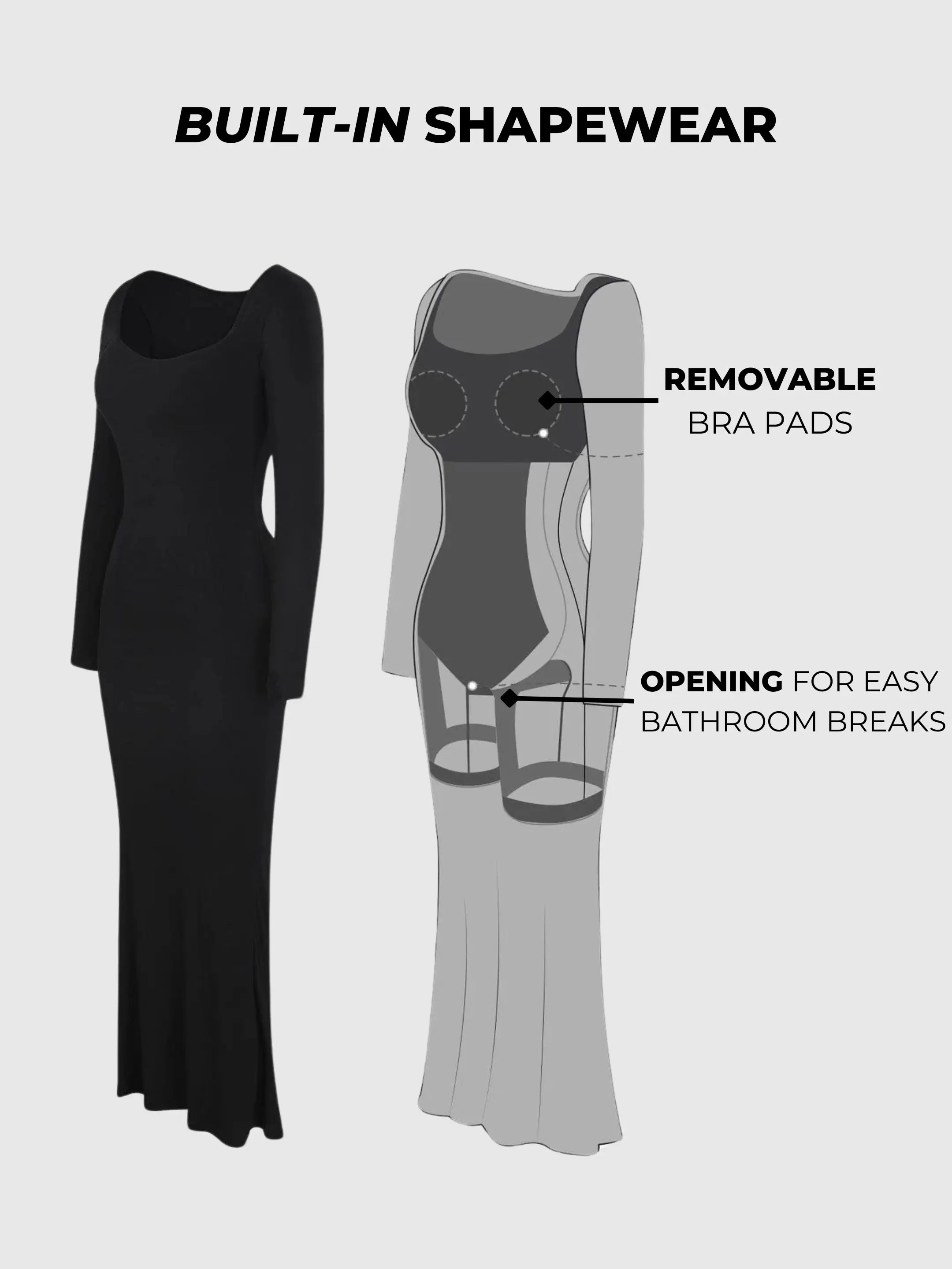 Val shapewear maksi Elbise