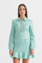 Payetli Süslemeli Örme Elbise