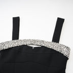 Mathilde siyah mini elbise