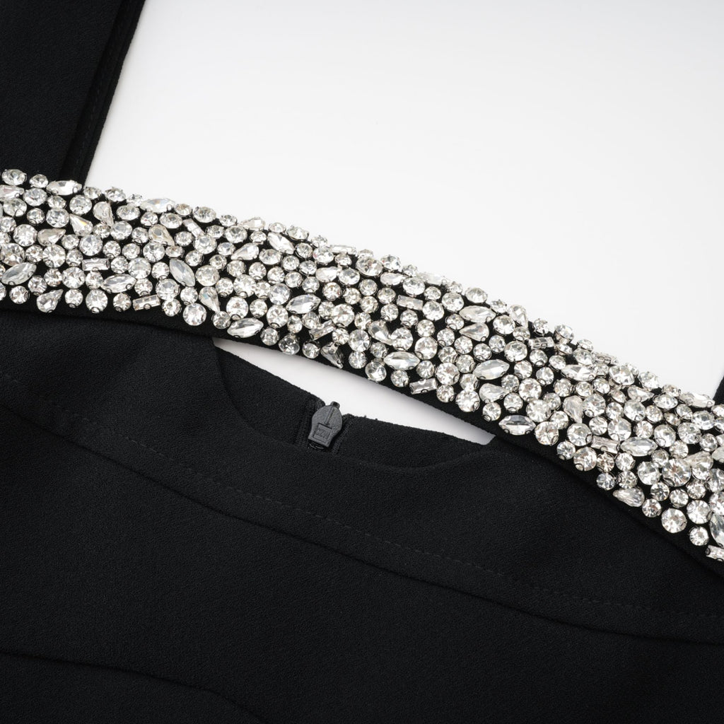 Mathilde siyah mini elbise