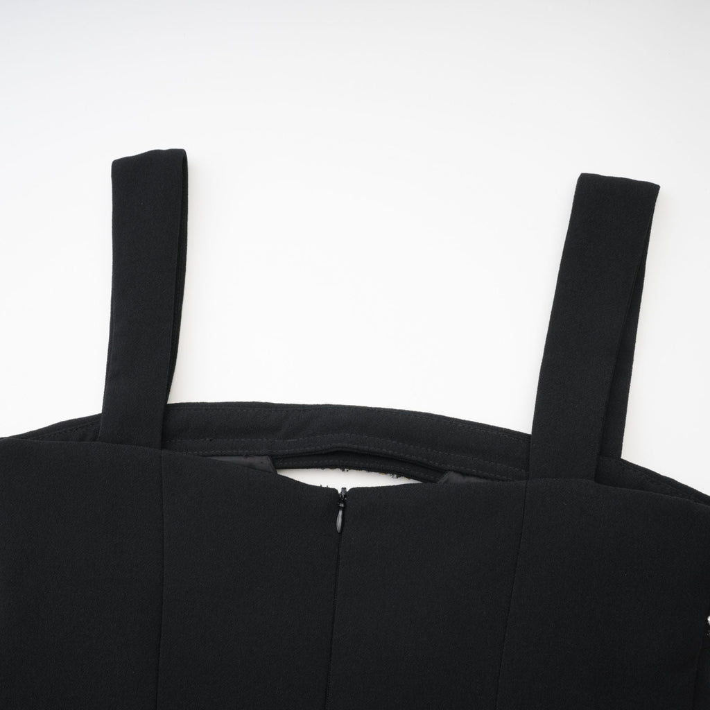 Mathilde siyah mini elbise