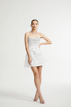 Melisande süslemeli mini elbise