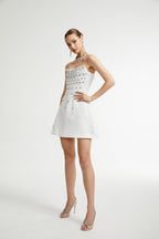 Melisande süslemeli mini elbise