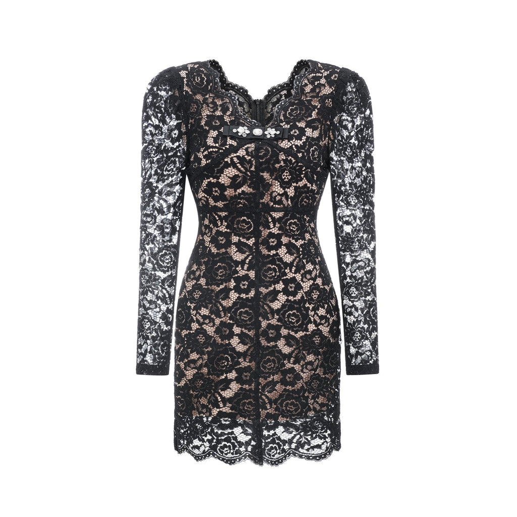 Norelia dantel mini elbise