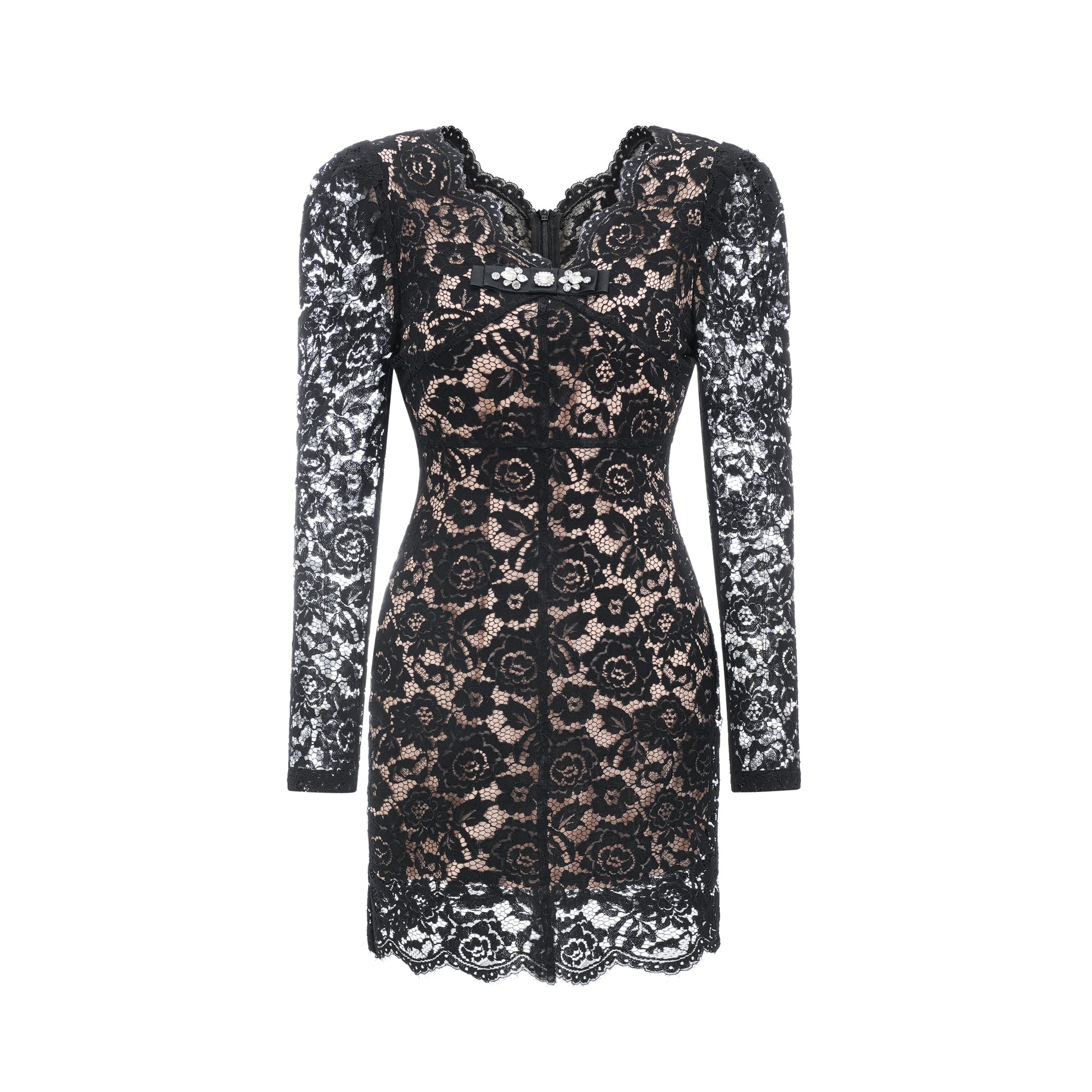 Norelia dantel mini elbise