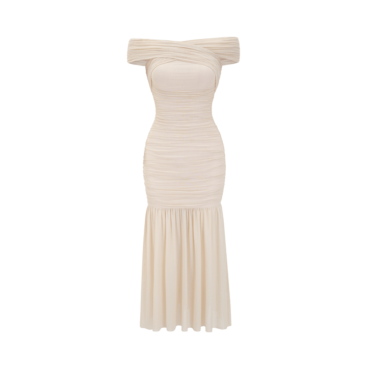Rapunzel file midi elbise