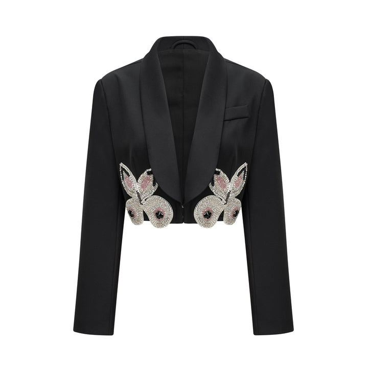 Roxane kristal süslemeli ceket ve etek takımı