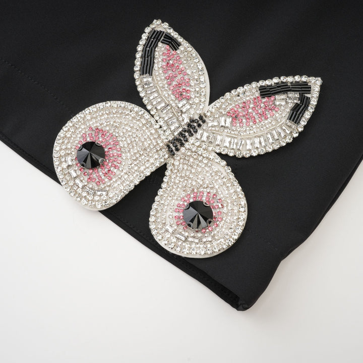 Roxane kristal süslemeli ceket ve etek takımı