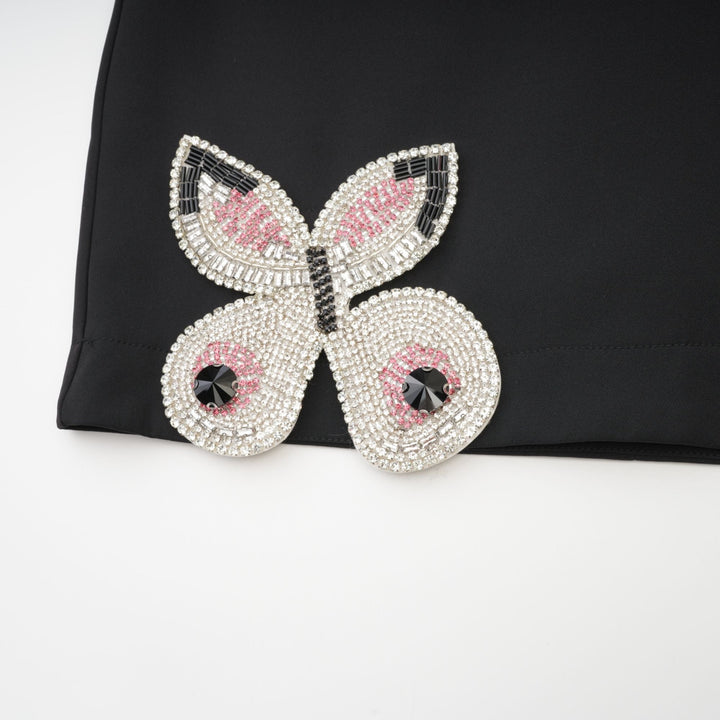 Roxane kristal süslemeli ceket ve etek takımı