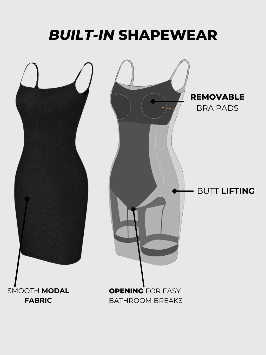 Kayma Shapewear mini Elbise