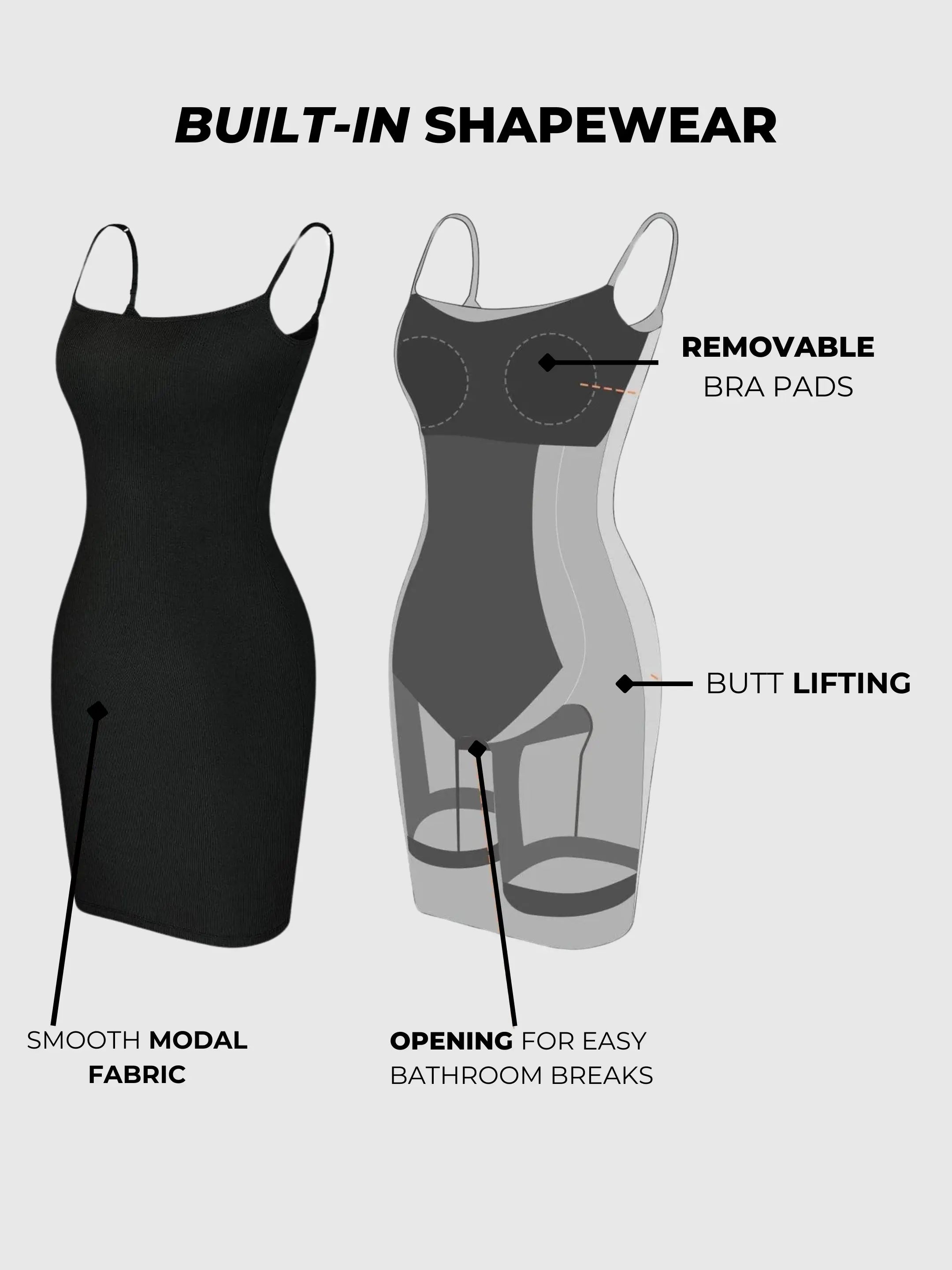 Kayma Shapewear mini Elbise