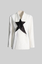 Yıldız detaylı blazer ceket