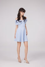 Valerie ilmekli kloş mini elbise