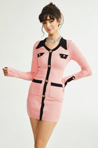 Valérie uzun kollu mini elbise