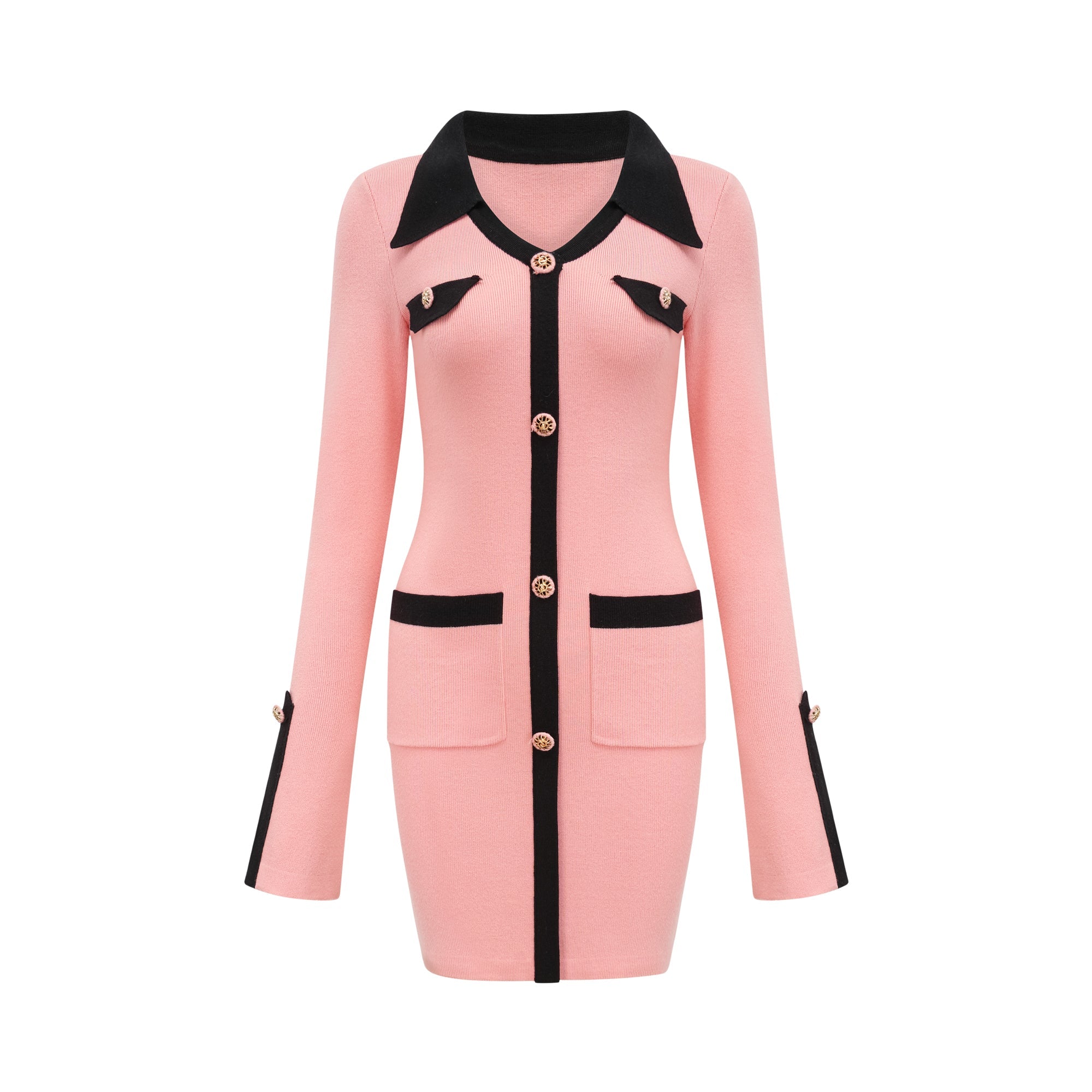 Valérie uzun kollu mini elbise