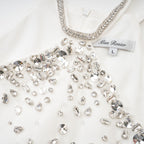 Xanthea siyah süslemeli mini elbise