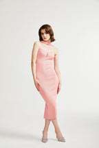 Ylviana örme midi elbise