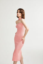 Ylviana örme midi elbise