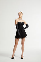 Zephyra dantel mini elbise