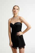 Zephyra dantel mini elbise