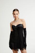 Zephyra dantel mini elbise